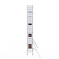 Euroscaffold Rolsteiger Euroscaffold Professional 90x305 9,2m werkhoogte carbon vloer tegen de gevel