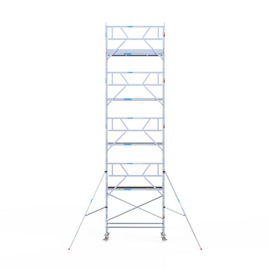Euroscaffold Rolsteiger Euroscaffold Professional 90x250 10,2m werkhoogte tegen de gevel