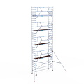 Euroscaffold Rolsteiger Euroscaffold Professional 90x305 10,2m werkhoogte tegen de gevel