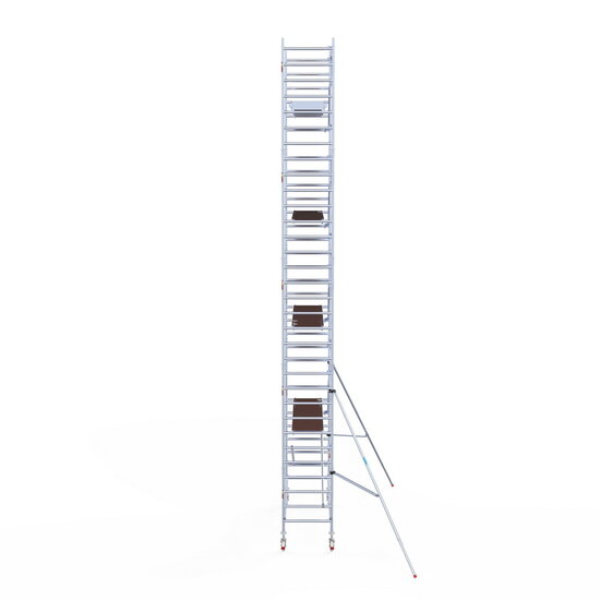 Euroscaffold Rolsteiger Euroscaffold Professional 90x305 10,2m werkhoogte tegen de gevel
