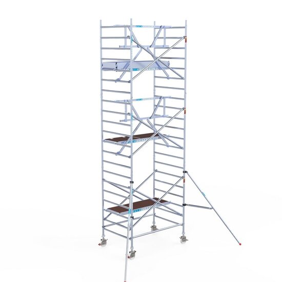 Euroscaffold Rolsteiger Euroscaffold Professional 135x190 7,2m werkhoogte tegen de gevel