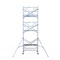 Euroscaffold Rolsteiger Euroscaffold Professional 135x190 7,2m werkhoogte tegen de gevel