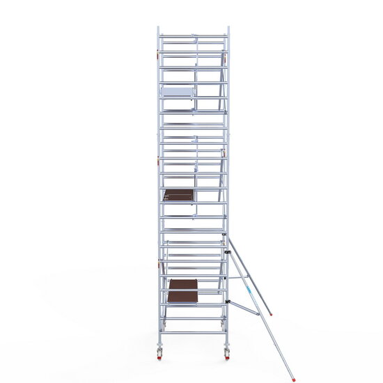 Euroscaffold Rolsteiger Euroscaffold Professional 135x190 7,2m werkhoogte tegen de gevel