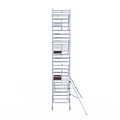 Euroscaffold Rolsteiger Euroscaffold Professional 135x190 8,2m werkhoogte tegen de gevel