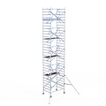 Euroscaffold Rolsteiger Euroscaffold Professional 135x190 10,2m werkhoogte tegen de gevel