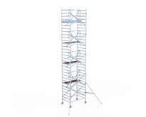 Rolsteiger Euroscaffold Professional 135x190 10,2m werkhoogte tegen de gevel