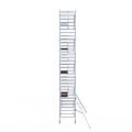 Euroscaffold Rolsteiger Euroscaffold Professional 135x190 10,2m werkhoogte tegen de gevel