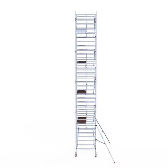 Euroscaffold Rolsteiger Euroscaffold Professional 135x190 10,2m werkhoogte tegen de gevel