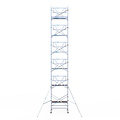 Euroscaffold Rolsteiger Euroscaffold Professional 135x190 13,2m werkhoogte tegen de gevel