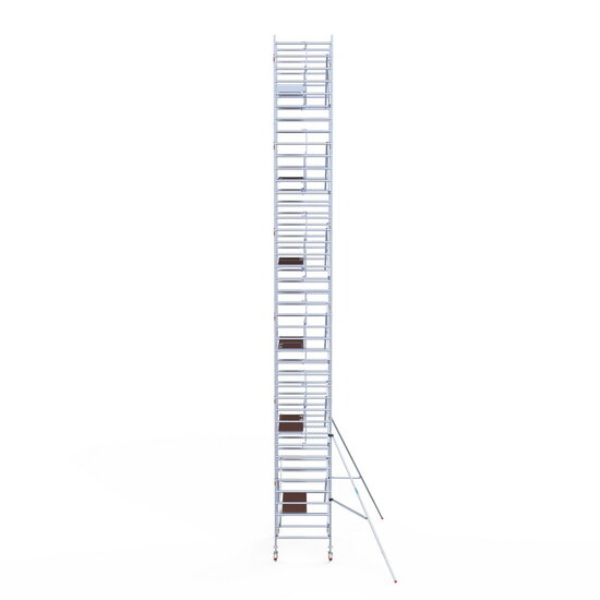 Euroscaffold Rolsteiger Euroscaffold Professional 135x190 13,2m werkhoogte tegen de gevel