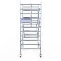 Euroscaffold Rolsteiger Euroscaffold Professional 135x250 4,2m werkhoogte tegen de gevel