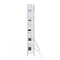 Euroscaffold Rolsteiger Euroscaffold Professional 135x250 11,2m werkhoogte tegen de gevel