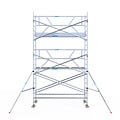 Euroscaffold Rolsteiger Euroscaffold Professional 135x305 6,2m werkhoogte tegen de gevel