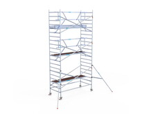 Rolsteiger Euroscaffold Professional 135x305 7,2m werkhoogte tegen de gevel
