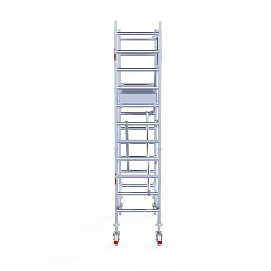 Euroscaffold Rolsteiger Euroscaffold Professional 75x190 4,2m werkhoogte tegen de gevel