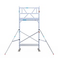 Euroscaffold Rolsteiger Euroscaffold Professional 75x190 5,2m werkhoogte tegen de gevel