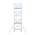 Euroscaffold Rolsteiger Euroscaffold Professional 75x190 8,2m werkhoogte tegen de gevel