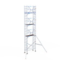 Euroscaffold Rolsteiger Euroscaffold Professional 75x190 9,2m werkhoogte tegen de gevel