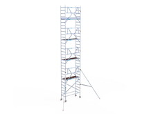 Rolsteiger Euroscaffold Professional 75x190 10,2m werkhoogte tegen de gevel