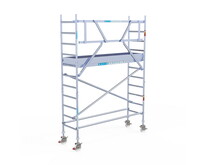 Rolsteiger Euroscaffold Professional 75x250 4,2m werkhoogte tegen de gevel