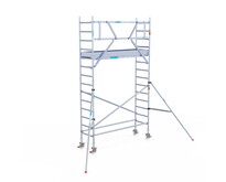 Rolsteiger Euroscaffold Professional 75x250 5,2m werkhoogte tegen de gevel