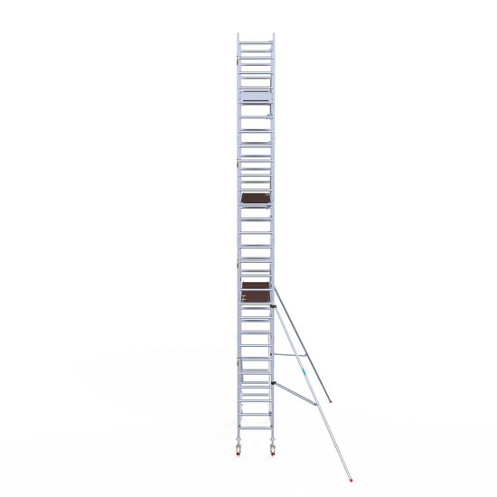 Euroscaffold Rolsteiger Euroscaffold Professional 75x250 9,2m werkhoogte tegen de gevel