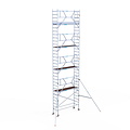 Euroscaffold Rolsteiger Euroscaffold Professional 75x250 10,2m werkhoogte tegen de gevel