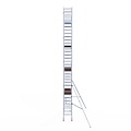 Euroscaffold Rolsteiger Euroscaffold Professional 75x250 10,2m werkhoogte tegen de gevel