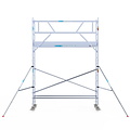 Euroscaffold Rolsteiger Euroscaffold Professional 75x305 5,2m werkhoogte tegen de gevel