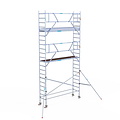 Euroscaffold Rolsteiger Euroscaffold Professional 75x305 7,2m werkhoogte tegen de gevel