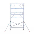 Euroscaffold Rolsteiger Euroscaffold Professional 75x305 7,2m werkhoogte tegen de gevel