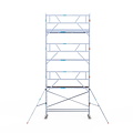 Euroscaffold Rolsteiger Euroscaffold Professional 75x305 8,2m werkhoogte tegen de gevel