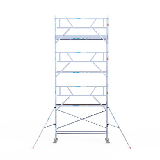 Euroscaffold Rolsteiger Euroscaffold Professional 75x305 8,2m werkhoogte tegen de gevel