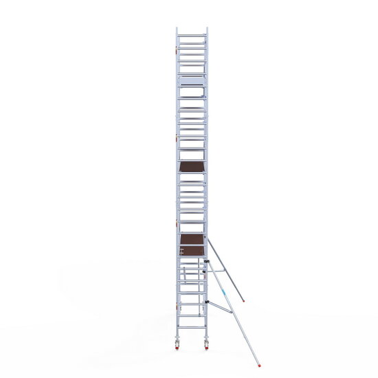 Euroscaffold Rolsteiger Euroscaffold Professional 75x305 8,2m werkhoogte tegen de gevel