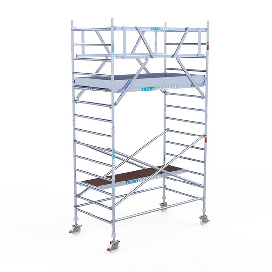 Euroscaffold Rolsteiger Euroscaffold Professional 135x250 5,2m werkhoogte carbon vloer vrijstaand