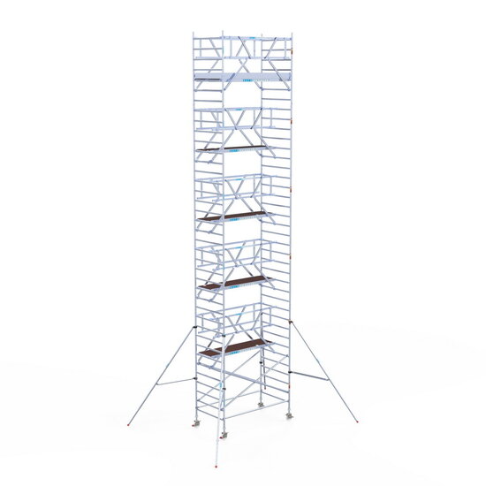 Euroscaffold Rolsteiger Euroscaffold Professional 135x250 12,2m werkhoogte carbon vloer vrijstaand