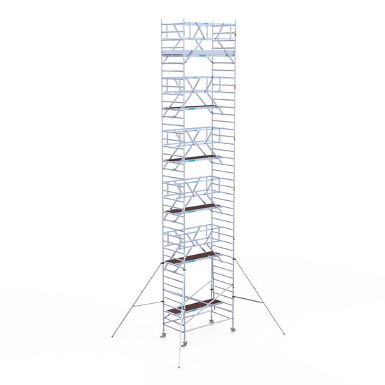Euroscaffold Rolsteiger Euroscaffold Professional 135x250 13,2m werkhoogte carbon vloer vrijstaand