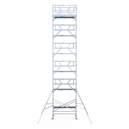 Euroscaffold Rolsteiger Euroscaffold Professional 135x250 13,2m werkhoogte carbon vloer vrijstaand