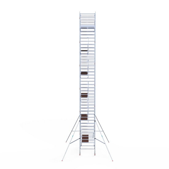 Euroscaffold Rolsteiger Euroscaffold Professional 135x250 13,2m werkhoogte carbon vloer vrijstaand