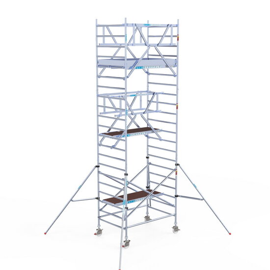 Euroscaffold Rolsteiger Euroscaffold Professional 135x190 7,2m werkhoogte carbon vloer vrijstaand