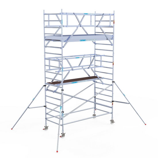 Euroscaffold Rolsteiger Euroscaffold Professional 135x305 6,2m werkhoogte carbon vloer vrijstaand