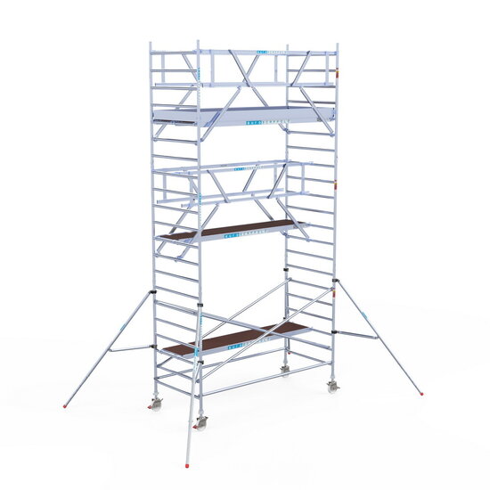 Euroscaffold Rolsteiger Euroscaffold Professional 135x305 7,2m werkhoogte carbon vloer vrijstaand