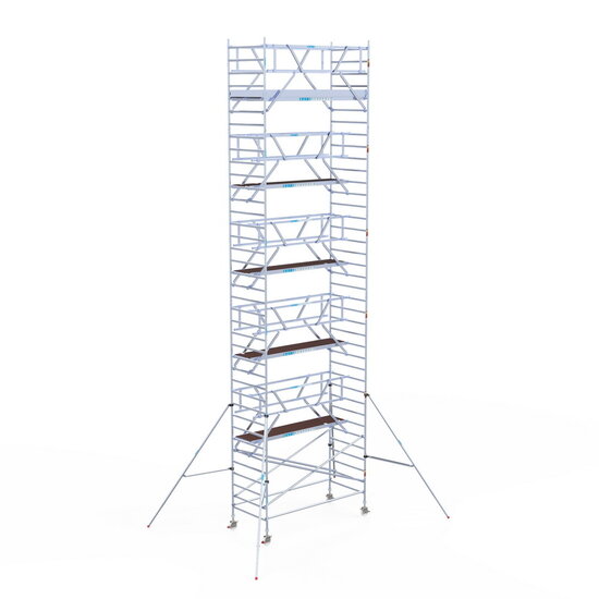 Euroscaffold Rolsteiger Euroscaffold Professional 135x305 12,2m werkhoogte carbon vloer vrijstaand
