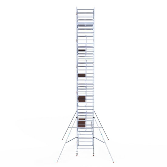 Euroscaffold Rolsteiger Euroscaffold Professional 135x305 12,2m werkhoogte carbon vloer vrijstaand