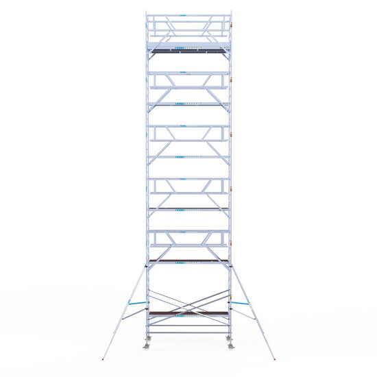 Euroscaffold Rolsteiger Euroscaffold Professional 135x305 13,2m werkhoogte carbon vloer vrijstaand