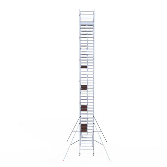Euroscaffold Rolsteiger Euroscaffold Professional 135x305 14,2m werkhoogte carbon vloer vrijstaand