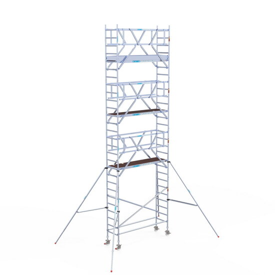 Euroscaffold Rolsteiger Euroscaffold Professional 75x250 9,2m werkhoogte carbon vloer vrijstaand