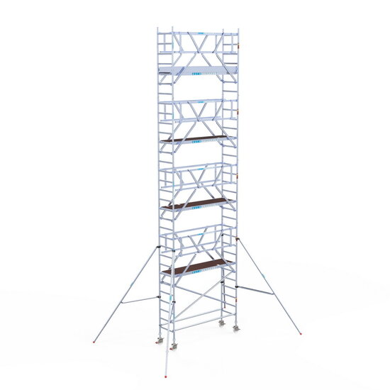 Euroscaffold Rolsteiger Euroscaffold Professional 75x250 10,2m werkhoogte carbon vloer vrijstaand