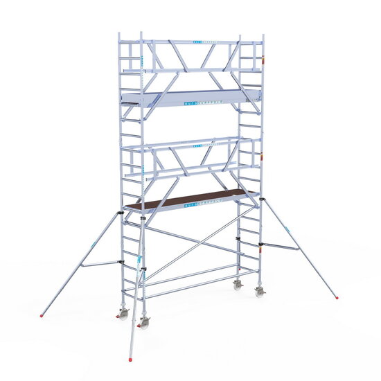 Euroscaffold Rolsteiger Euroscaffold Professional 75x305 6,2m werkhoogte carbon vloer vrijstaand