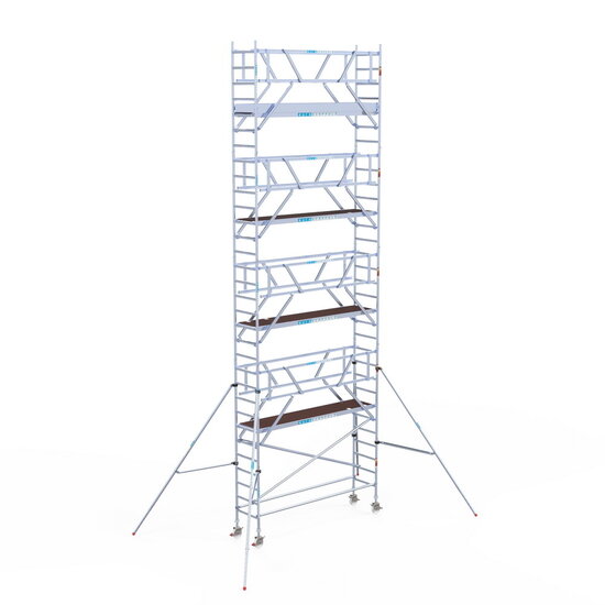 Euroscaffold Rolsteiger Euroscaffold Professional 75x305 10,2m werkhoogte carbon vloer vrijstaand